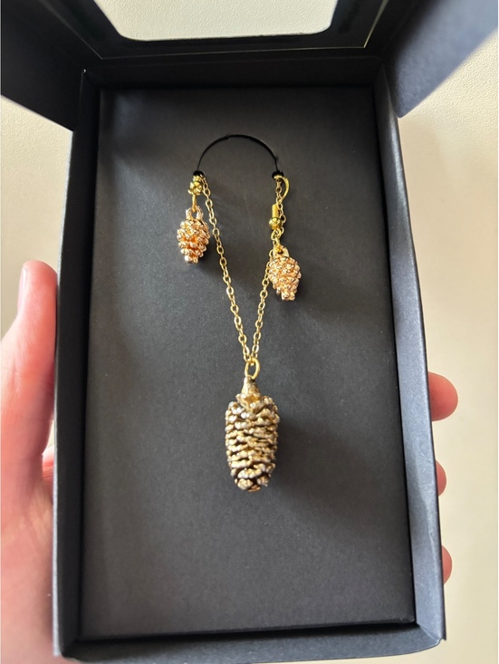 Jewelry - Pinecone necklace and earrings set